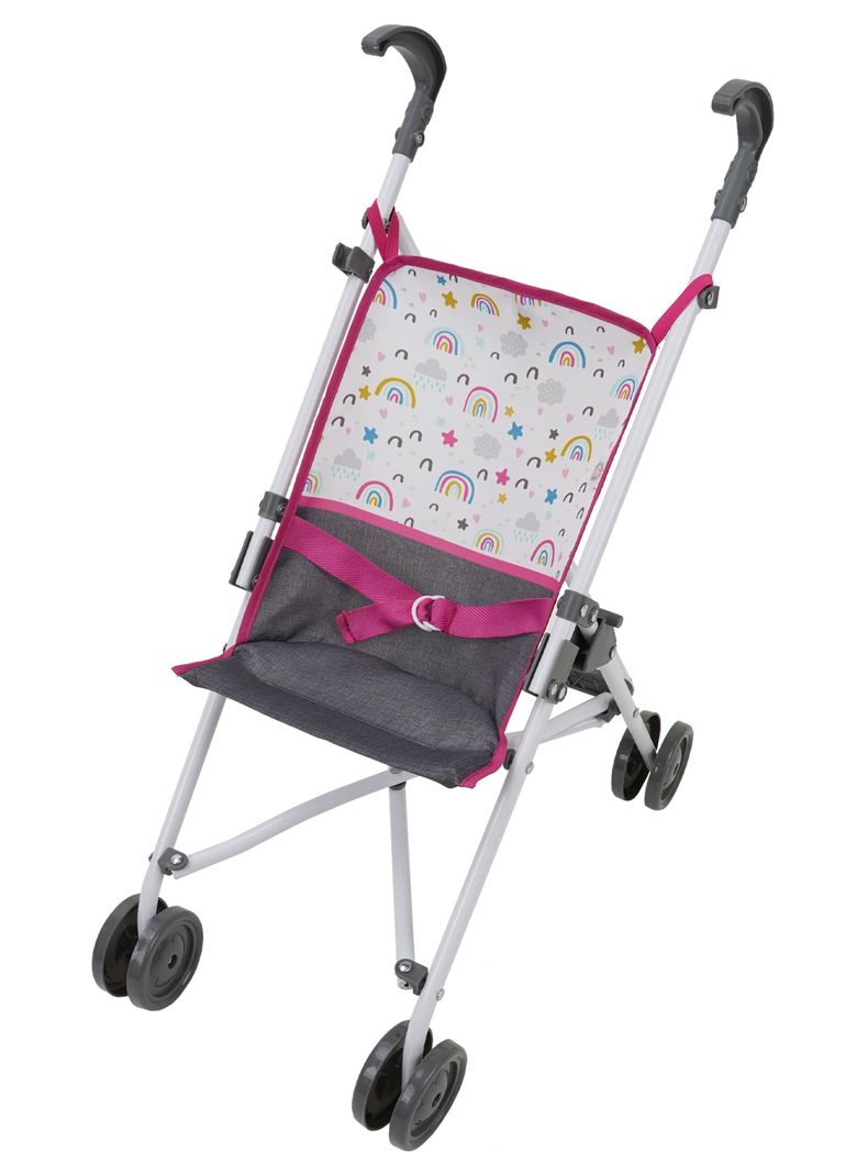 Coche Paraguas para Muñecas Rainbow Fun Gris/Blanco/Rosa-1