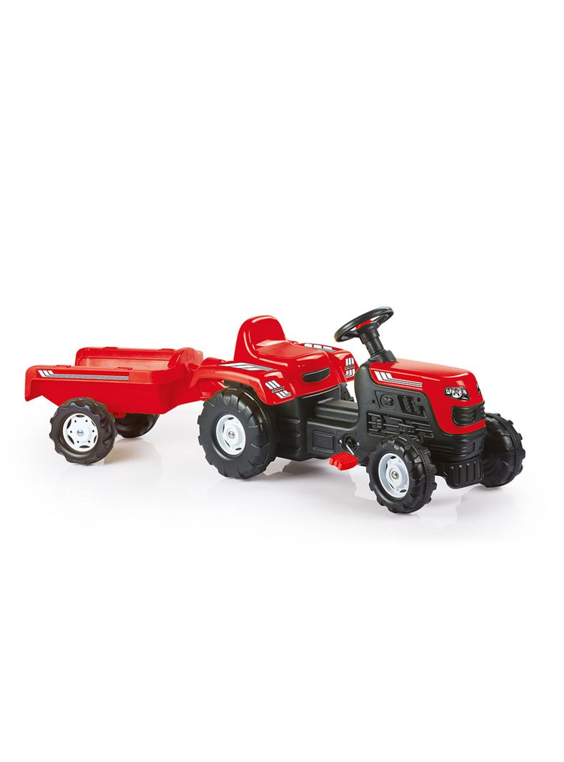 Tractor a Pedales Operated + Trailer Rojo-0