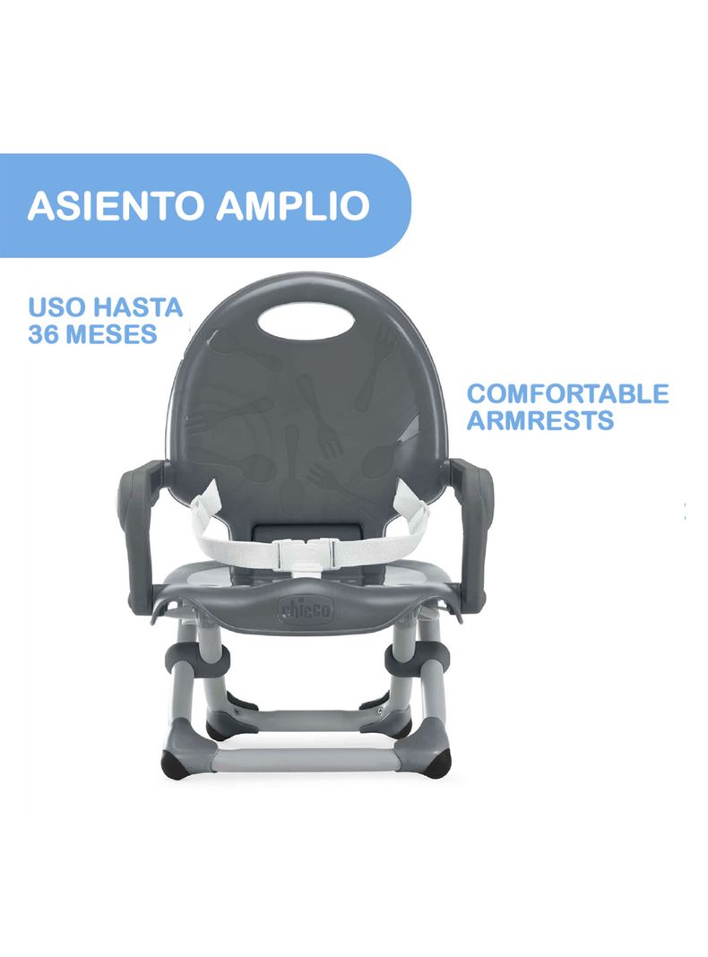 Silla de Comer Tipo Booste Pocket Snack Grey-1