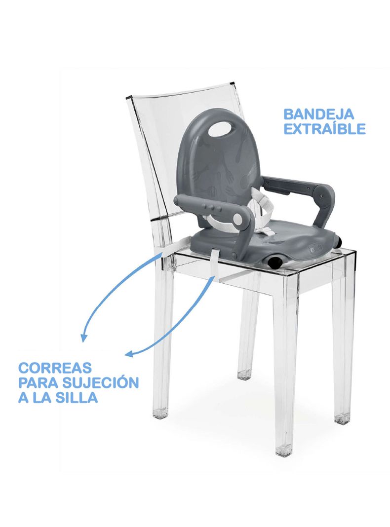 Silla de Comer Tipo Booste Pocket Snack Grey-2