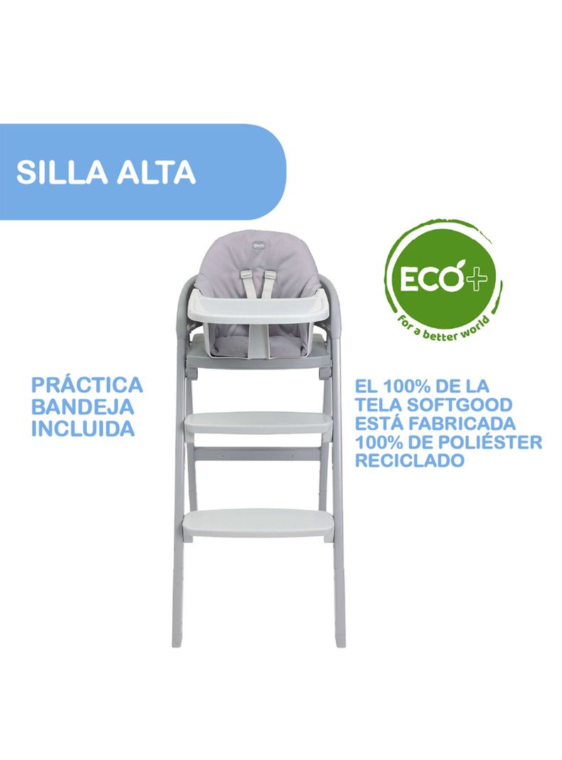Silla de Comer Alta Crescendo Up Turin Grey-1