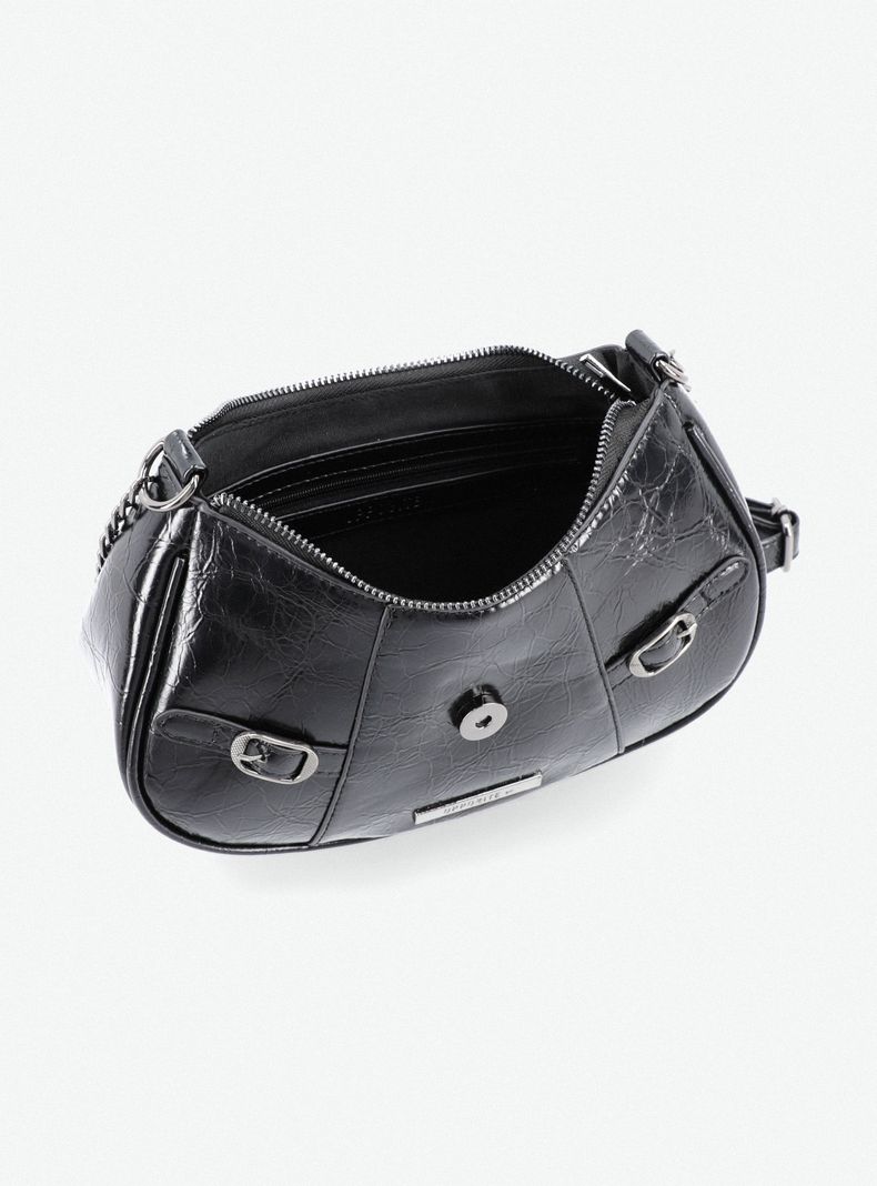 Cartera Bandolera con Hebillas Metálicas-5