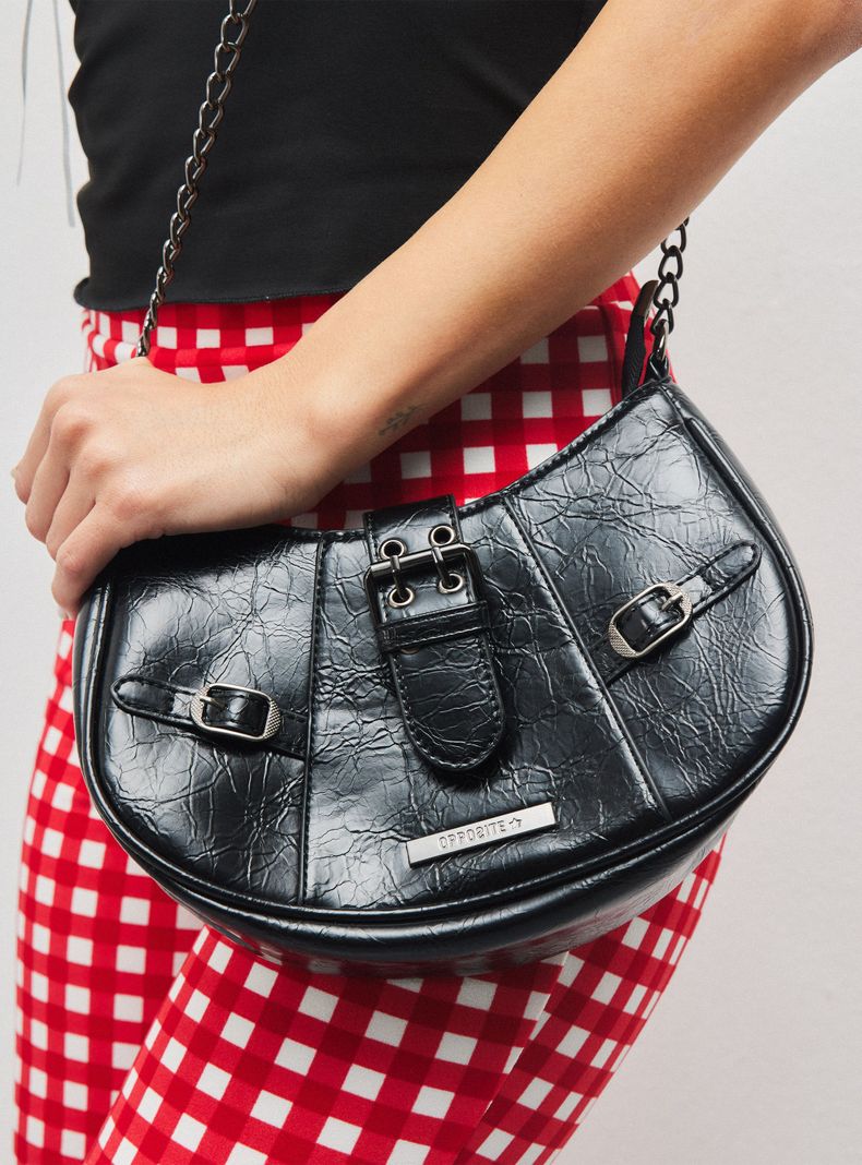Cartera Bandolera con Hebillas Metálicas-1