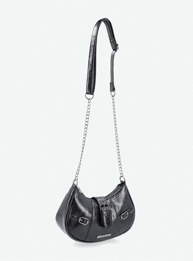 Cartera Bandolera con Hebillas Metálicas-3