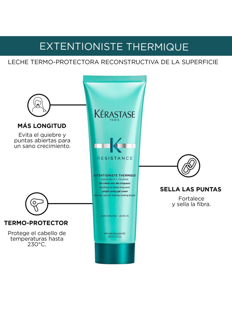 Crema Termo-Protectora Potenciador Del Crecimiento Thermique Extentioniste Resistance 150ml-3