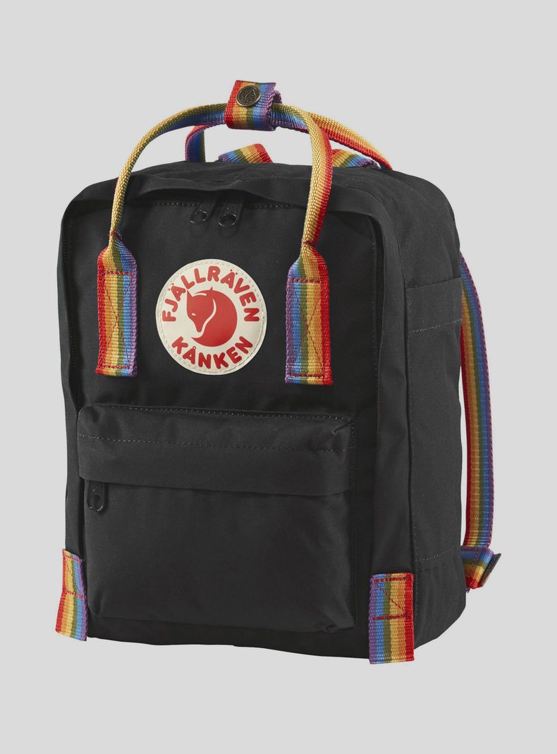 Mochila Kanken Rainbow Mini Black Rain-0