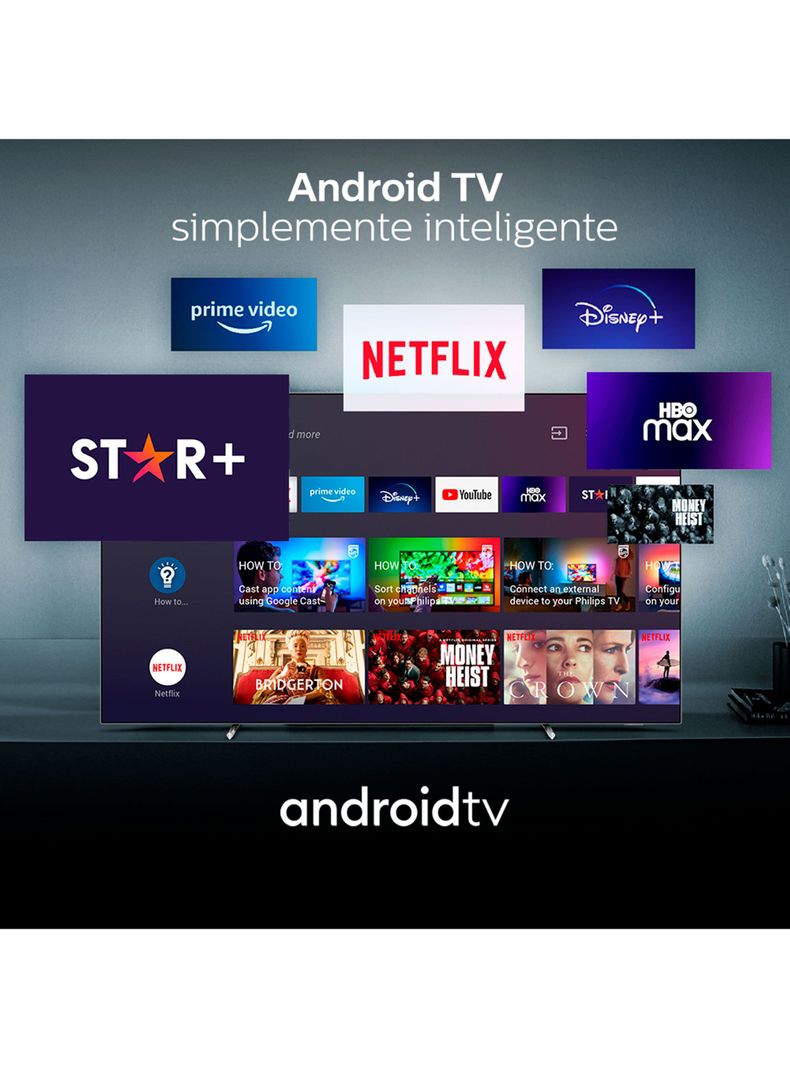 LED 43” UHD 4K 43PUD7406 Android Smart TV-4