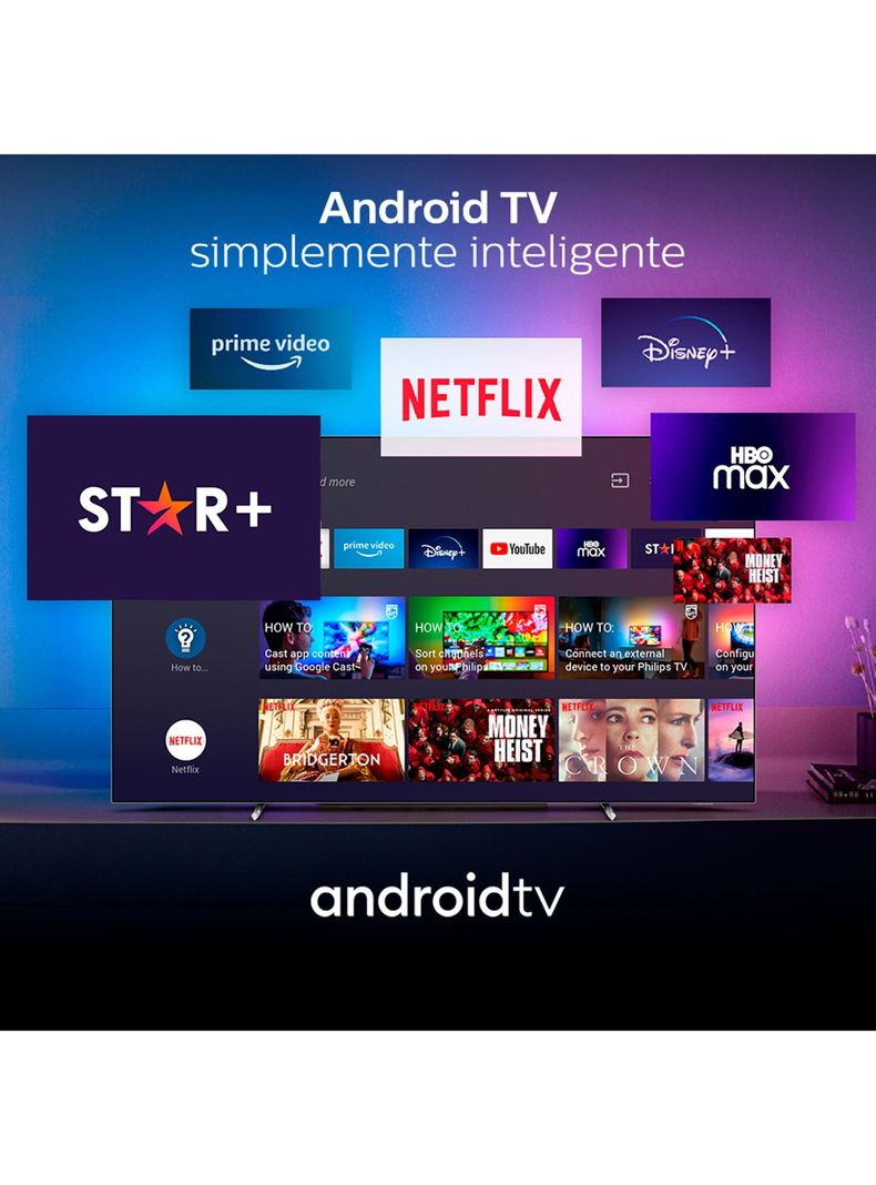 LED Ambilight 50” UHD 4K 50PUD7906 Android Smart TV-5