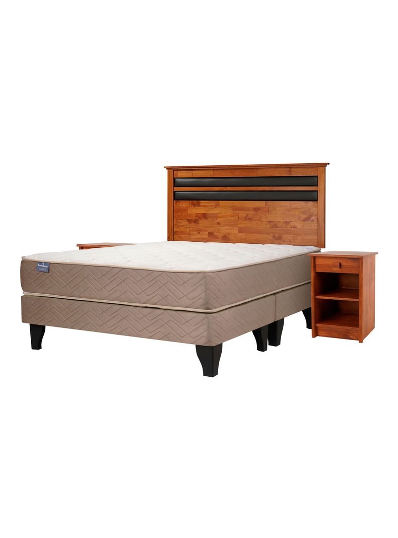 Cama Europea Bamboo Base Dividida 2 Plazas + Set Mallorca-0
