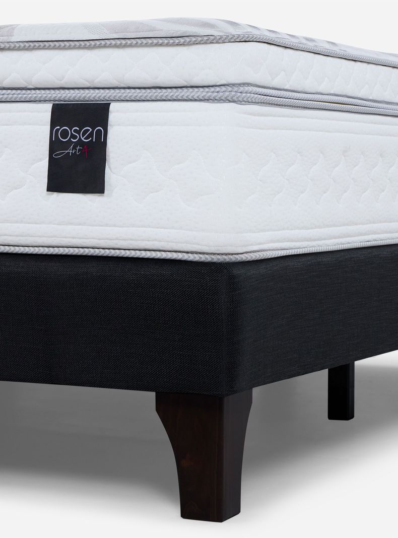 Cama Europea Art 4 Base Dividida 2 Plazas + Respaldo-4