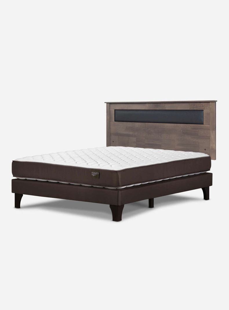 Cama Europea Ergo T 2 Plazas + Respaldo Ferrara-0