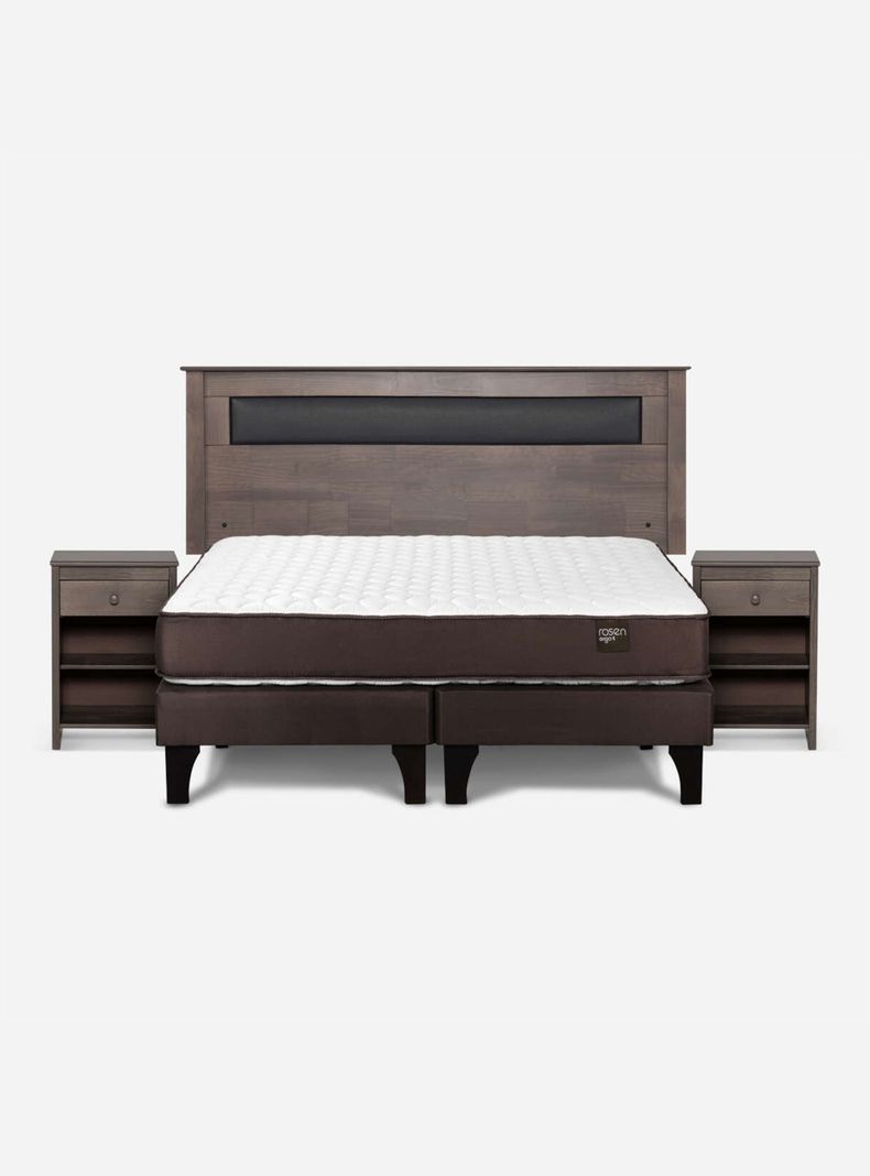 Cama Europea Ergo T 2 Plazas Base Dividida + Set de Muebles Ferrara-1