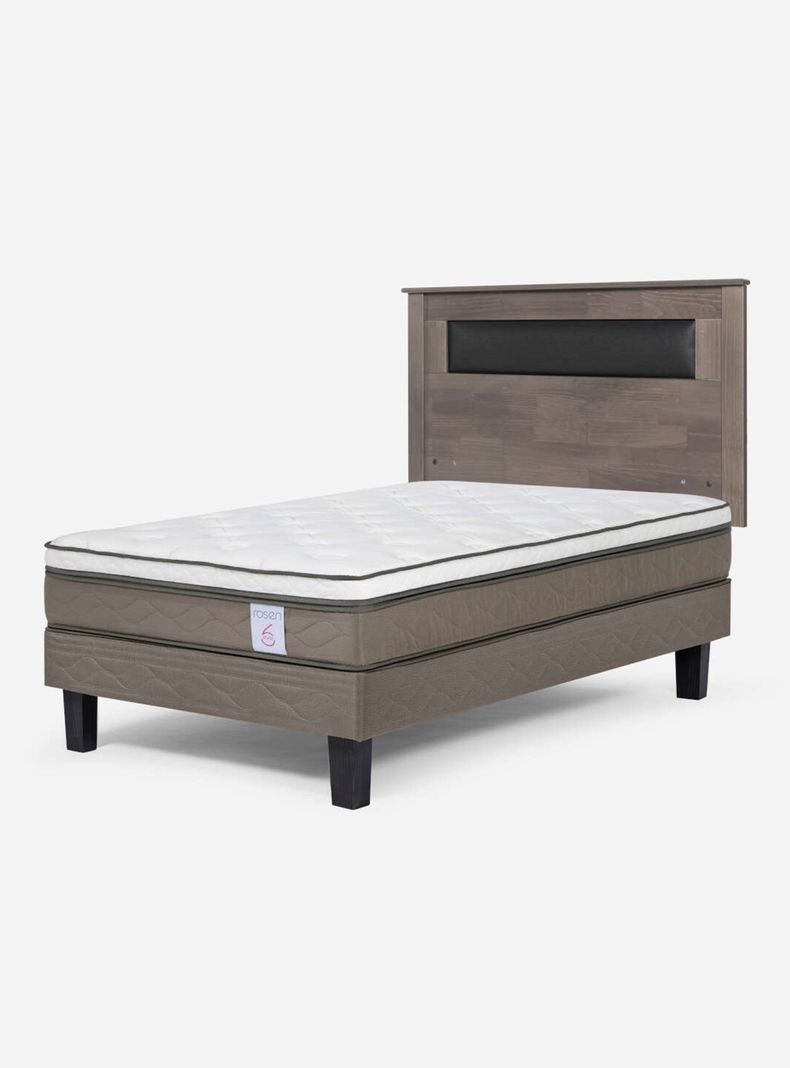 Cama Europea New Style 6 1 Plaza + Respaldo-0