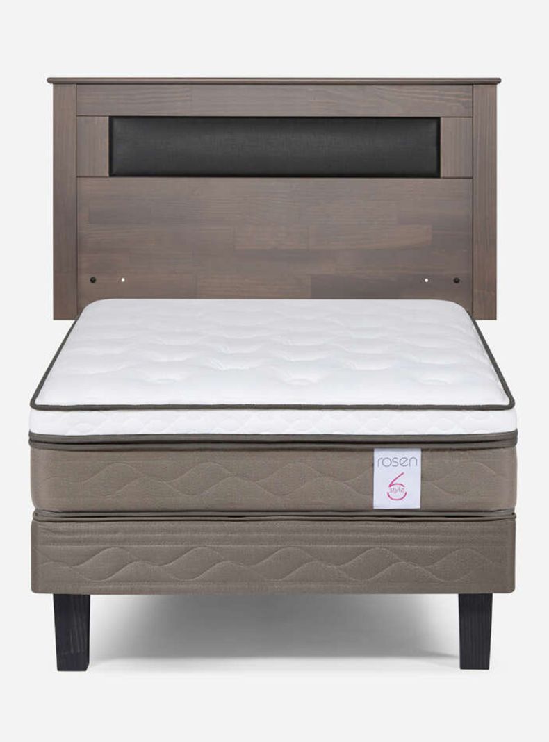 Cama Europea New Style 6 1 Plaza + Respaldo-1