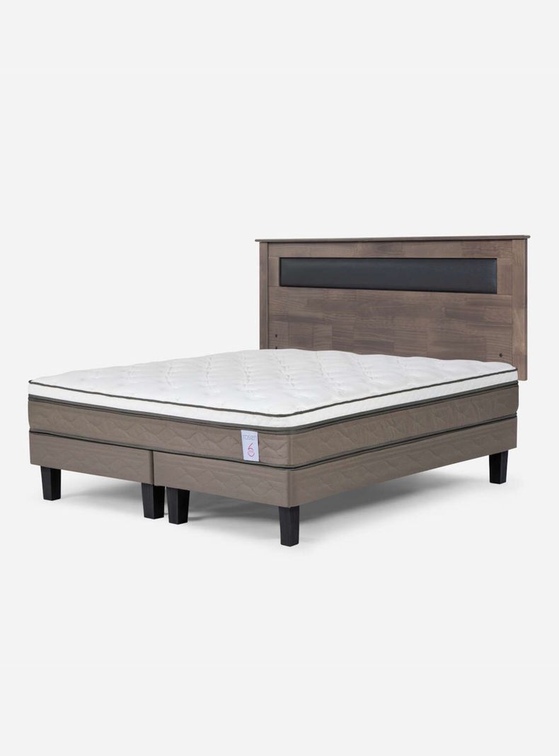 Cama Europea New Style 6 King + Respaldo-0