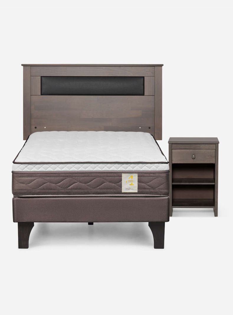 Cama Europea New Style 4 Plus 1 Plaza + Muebles-1