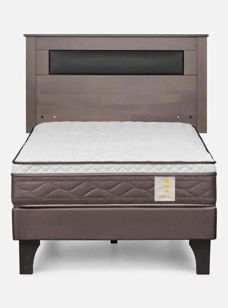 Cama Europea New Style 4 Plus 1 Plaza + Respaldo-1