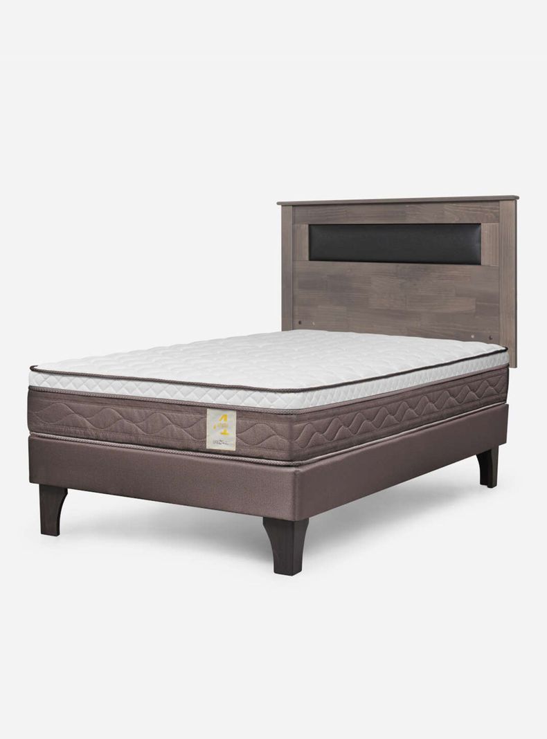 Cama Europea New Style 4 Plus 1 Plaza + Respaldo-0