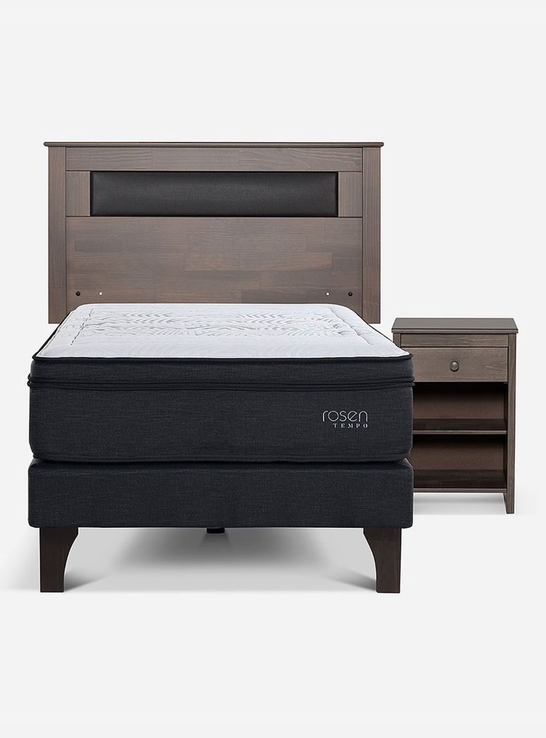 Cama Europea Tempo 1.5 Plazas + Set Muebles Ferrara-1