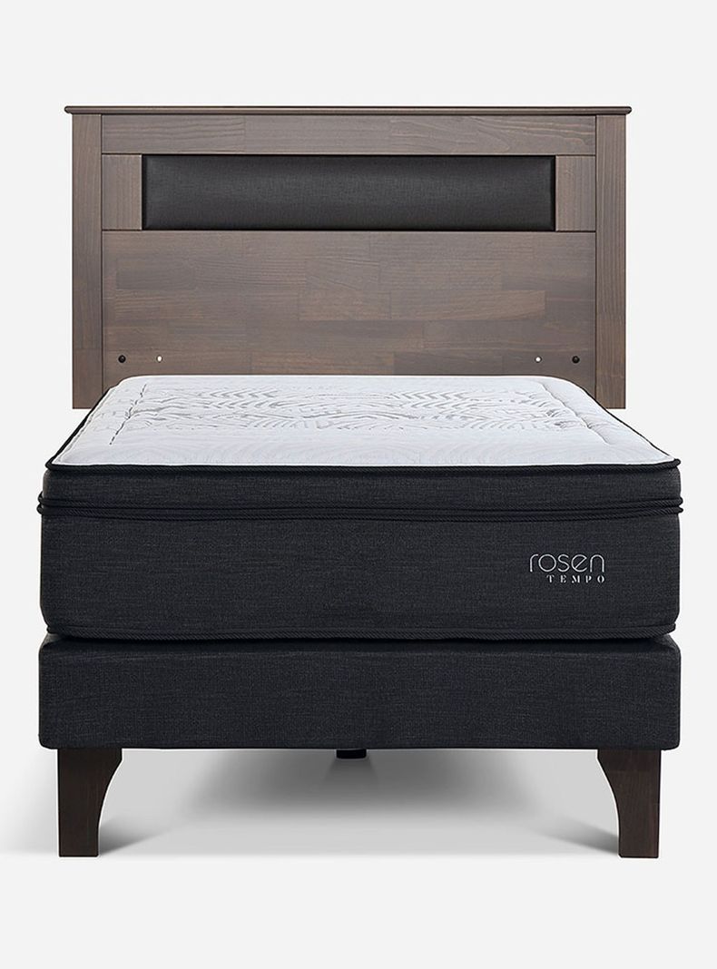 Cama Europea Tempo 1.5 Plazas + Respaldo Ferrara-1