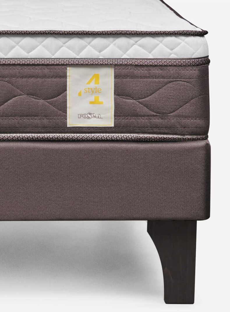 Cama Europea New style 4 plus 1 Plaza + Velador + Respaldo-5