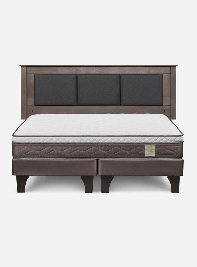 Cama Europea New style 4 plus King + Respaldo-1