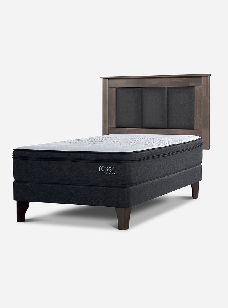 Cama Europea Tempo 1.5 Plazas + Respaldo Rachel-0