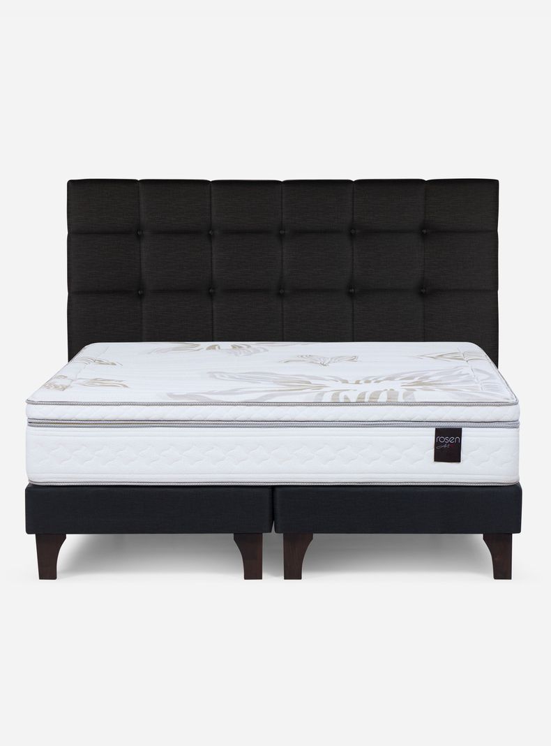 Cama Europea Art 4 Súper King + Respaldo Issey-1