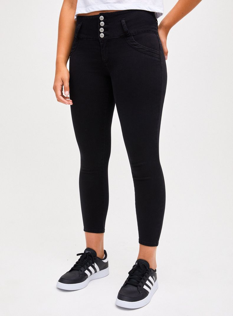 Jeans 4 Botones High Rise Super Skinny-0