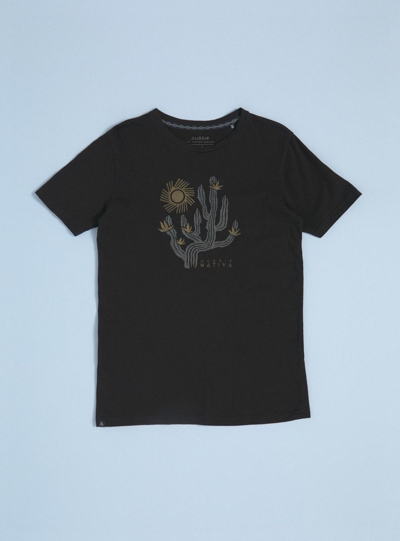 Polera Lavado Garment Dye y Estampado-2