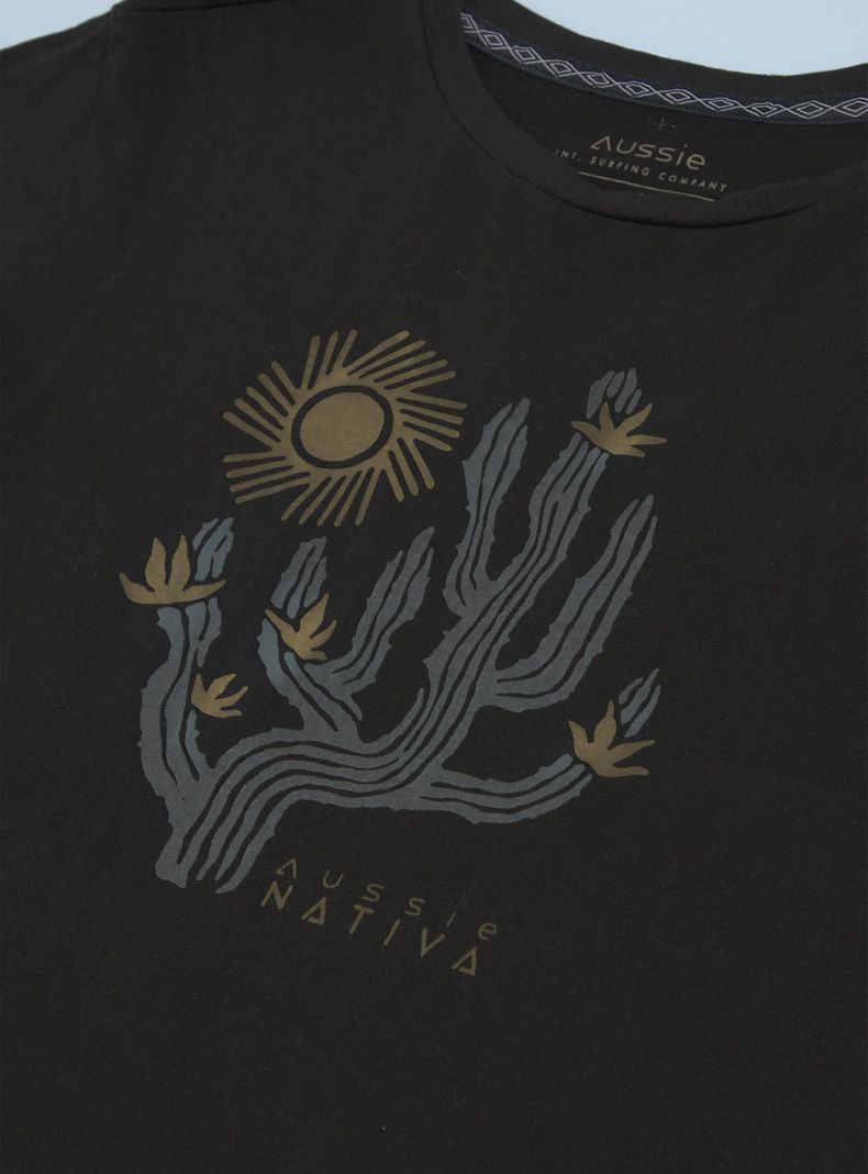 Polera Lavado Garment Dye y Estampado-4