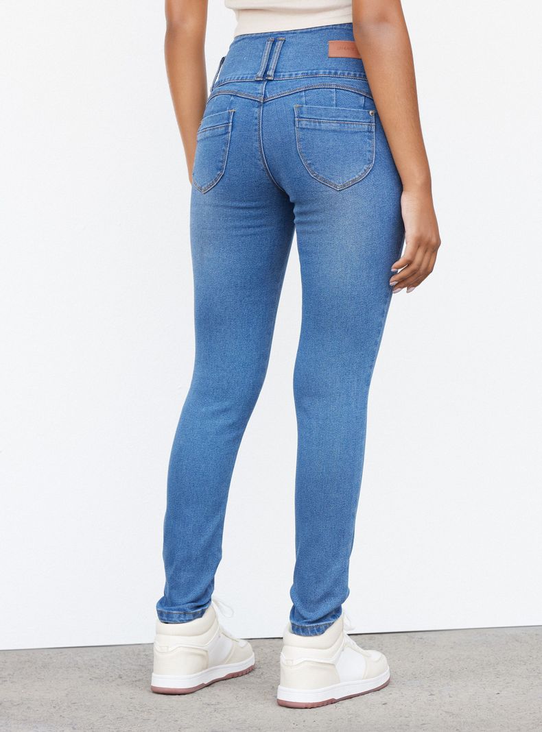 Jeans 4 Botones Super Skinny High Rise-1