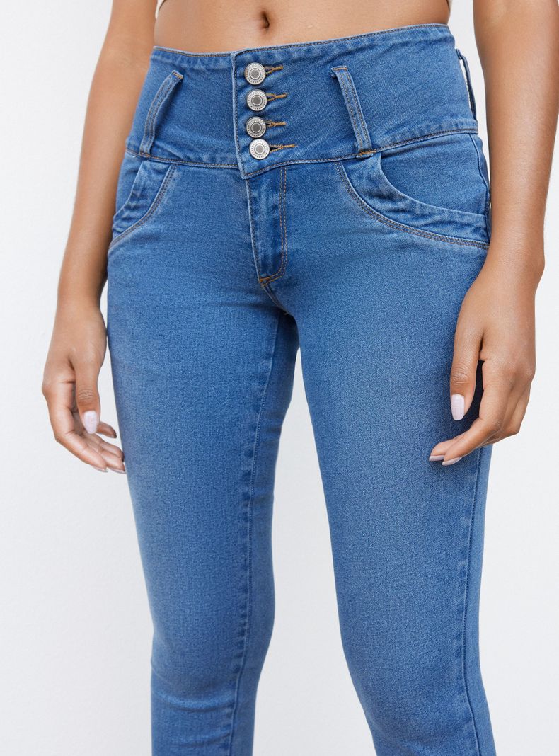 Jeans 4 Botones Super Skinny High Rise-2