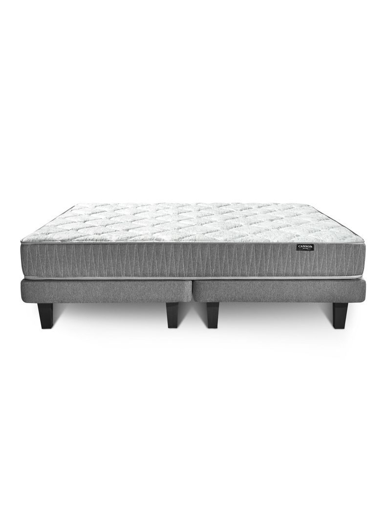 Cama Europea Calm 2 Plazas Base Dividida + Set Almohadas-2