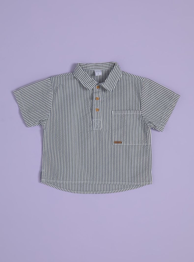 Camisa de Vestir con Rayas Muy Finas-0