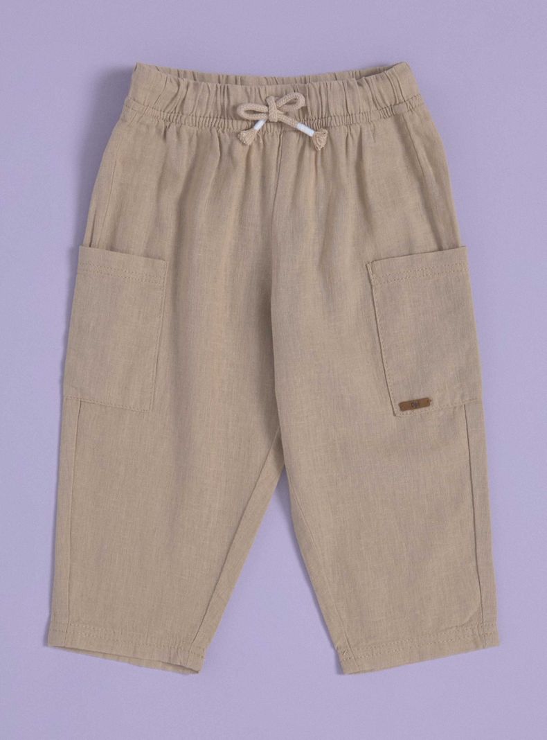Pantalón con Bolsillos Laterales y Cordón-0