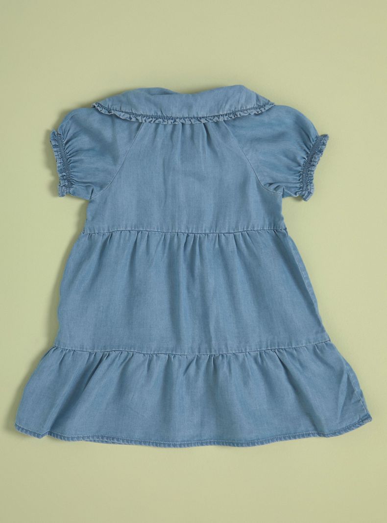 Vestido con Cuelllo Bobo y Cortes-1