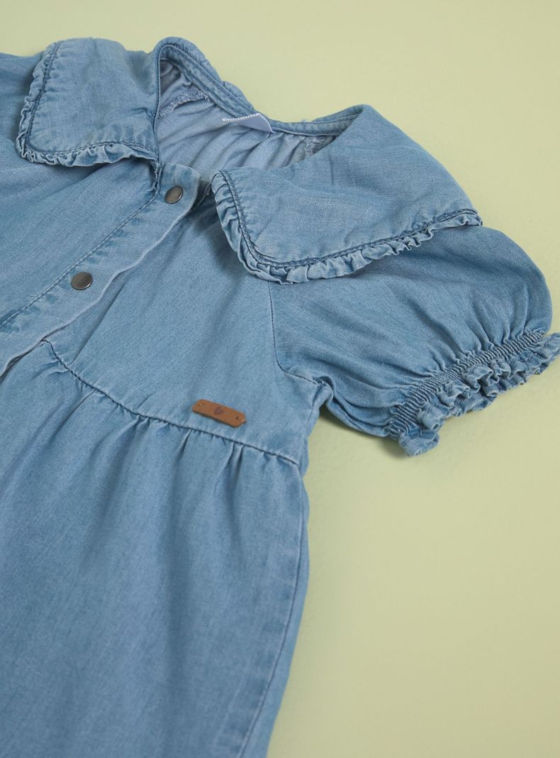 Vestido con Cuelllo Bobo y Cortes-2