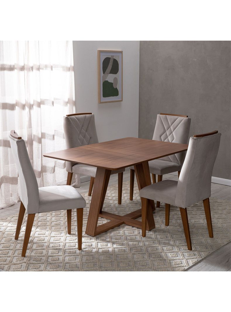 Juego Comedor Avena + 4 Sillas Megan-5