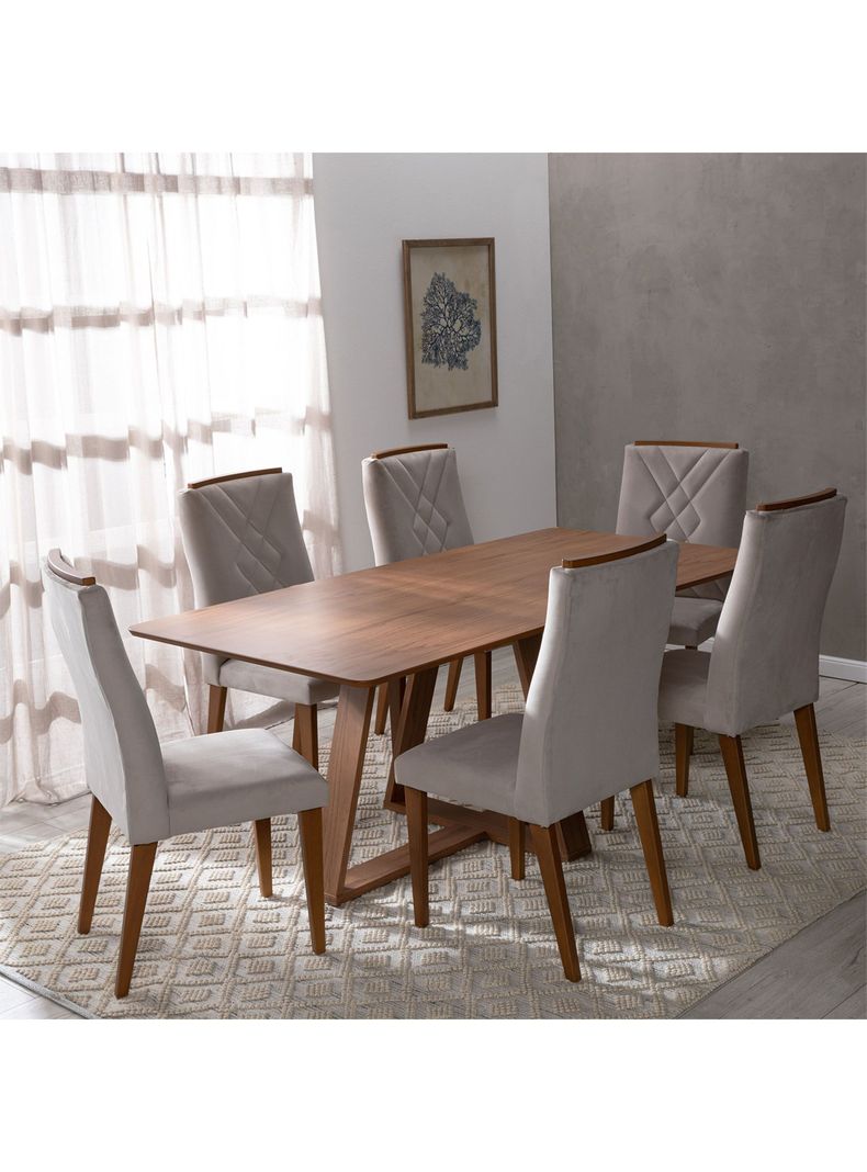 Juego Comedor Avena 6 Sillas Megan-5