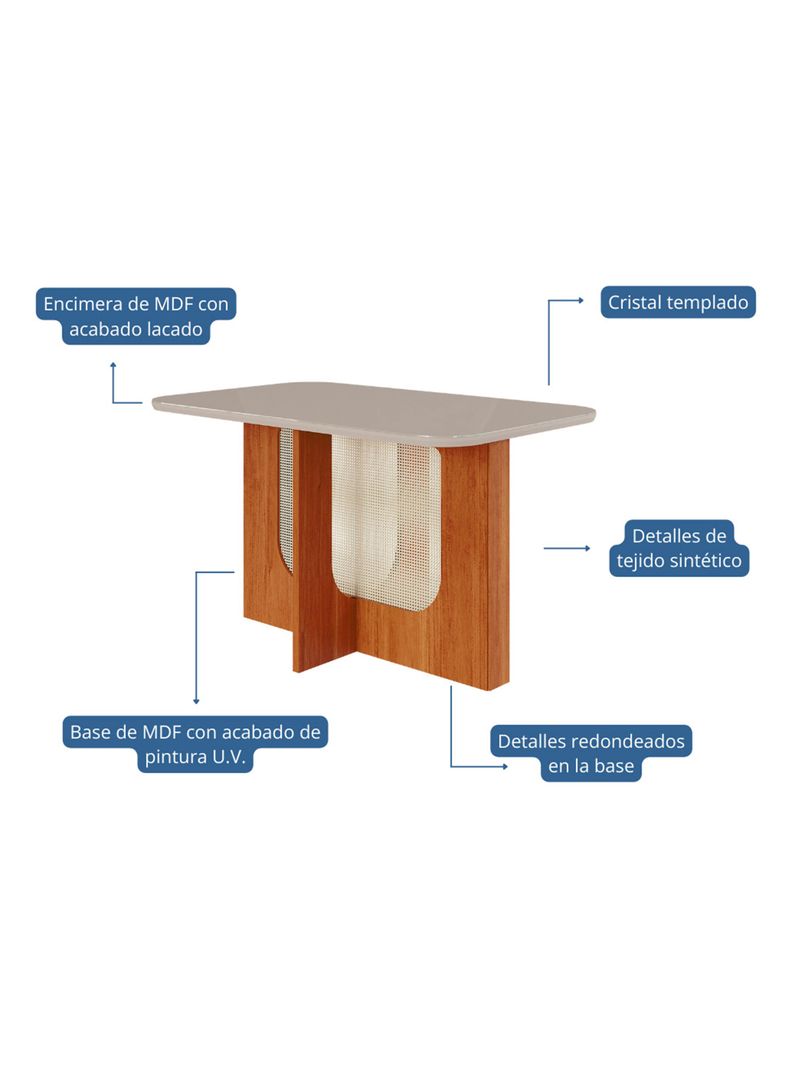 Juego Comedor Louise 4 Sillas Paola Gris-4