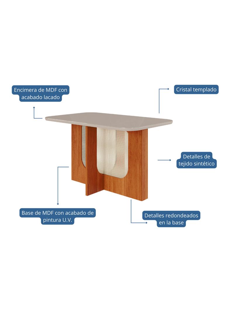 Juego Comedor Louise 4 Sillas Paola Nude-3