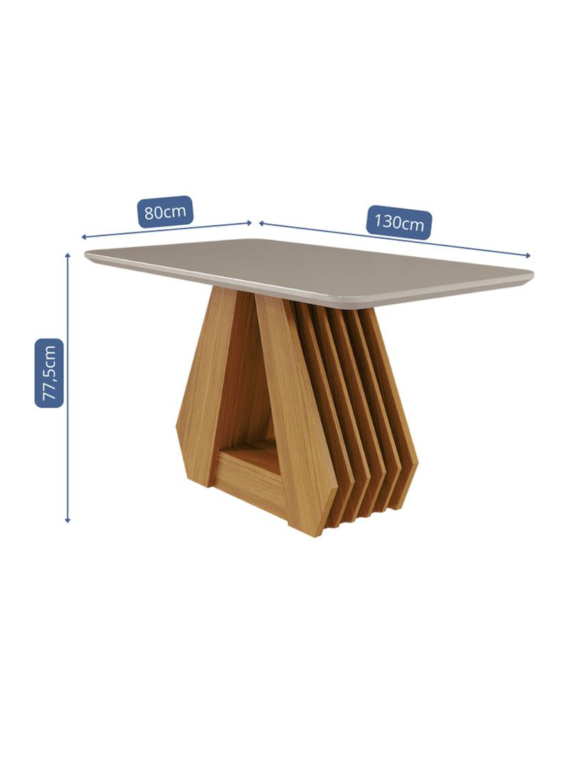 Juego Comedor Agata + 4 Sillas Fernanda Beige-1