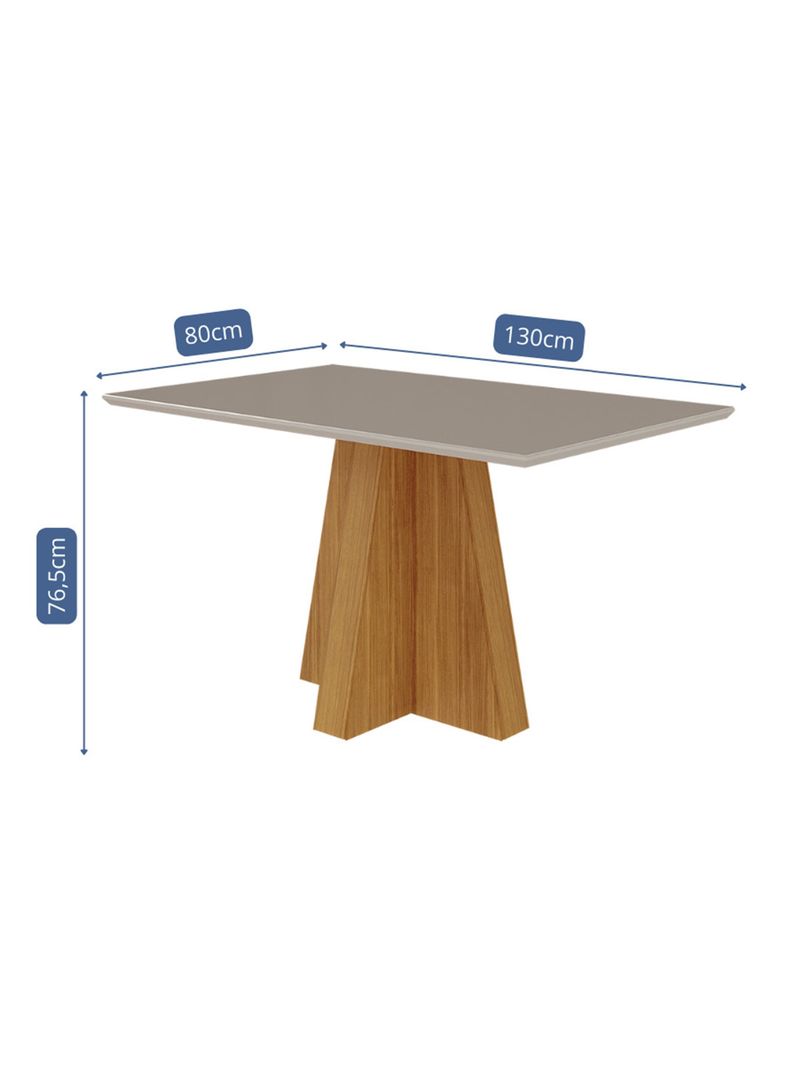 Juego Comedor Patricia + 4 Sillas Clarice Beige-1