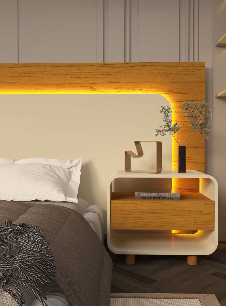 Respaldo Led + 2 Veladores Innova-2