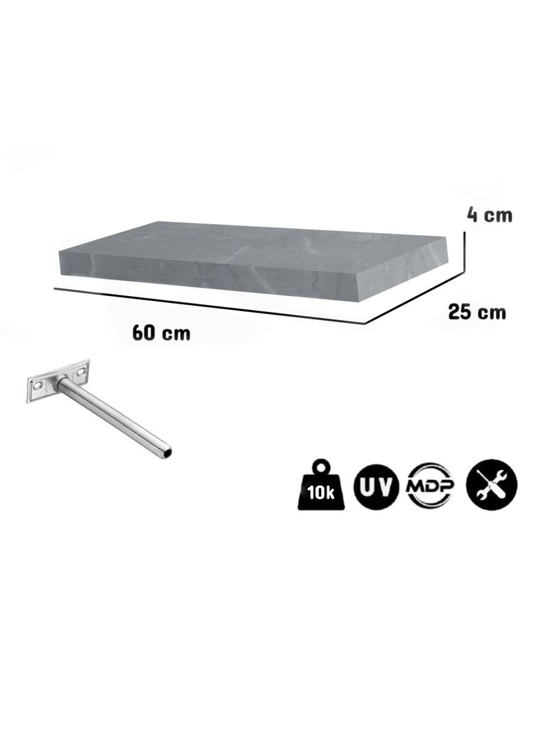 Repisa Tendenza 60 cm Gris-1