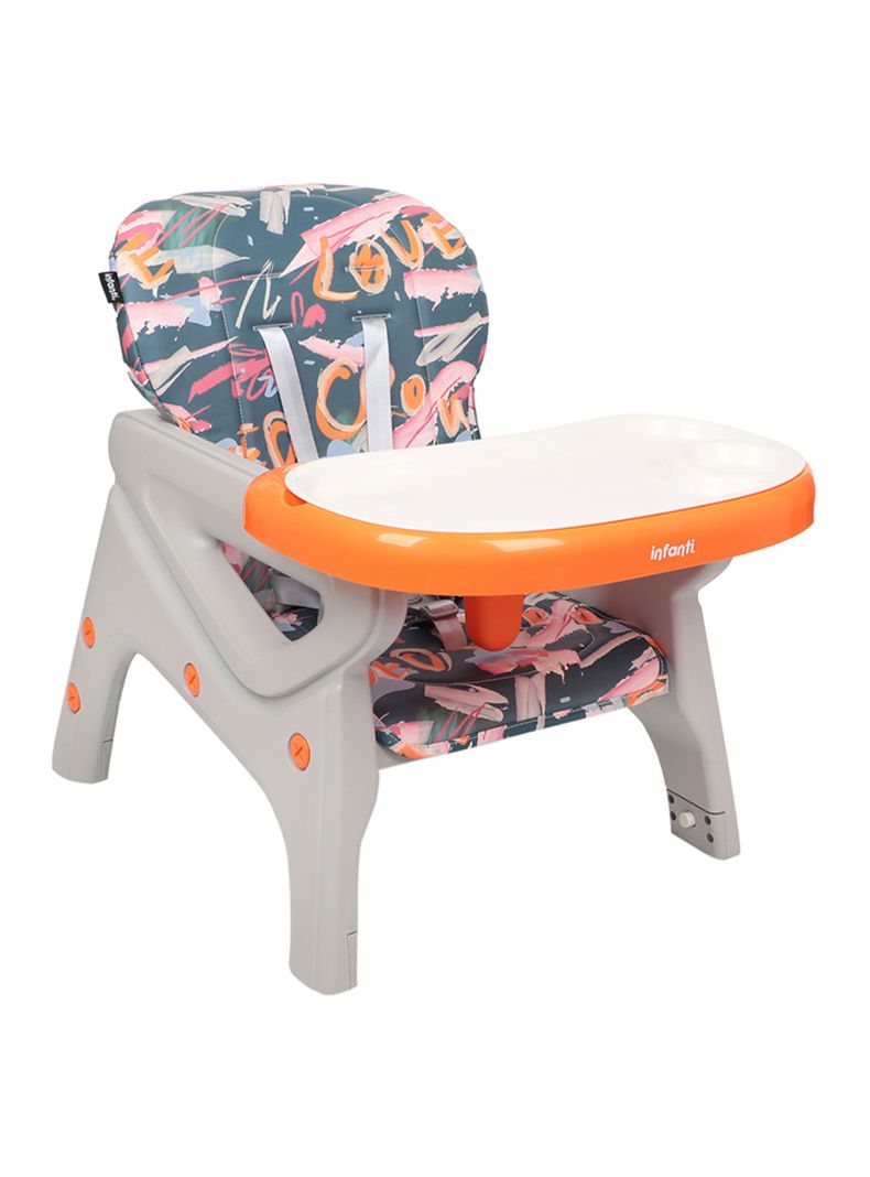 Silla Comer Alta Sit-Up Plus Naranja Azul-1