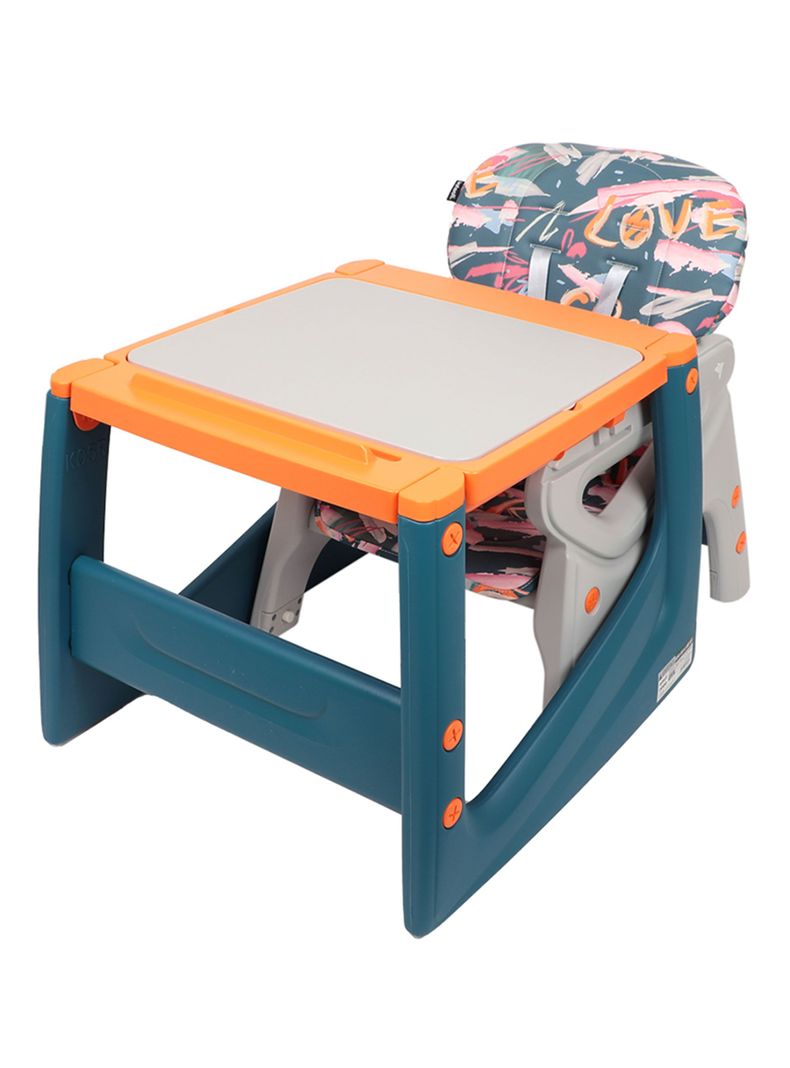 Silla Comer Alta Sit-Up Plus Naranja Azul-4