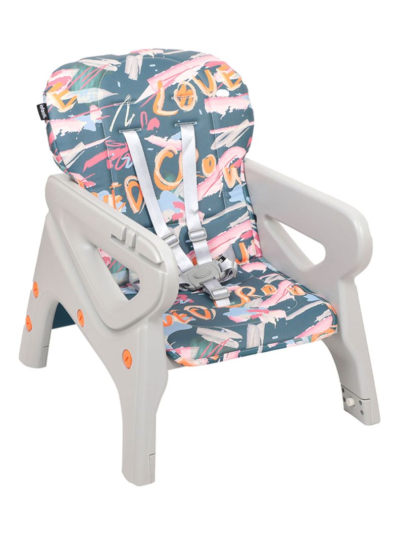 Silla Comer Alta Sit-Up Plus Naranja Azul-3