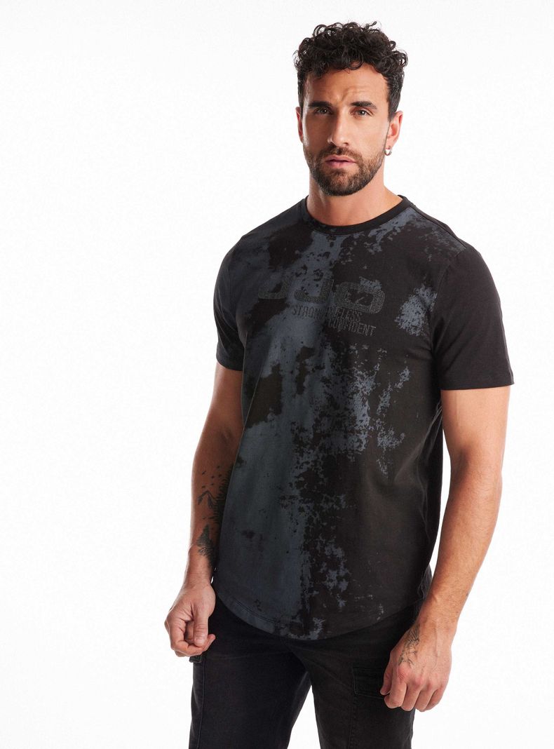 Polera Long Fit Print Manchas-0